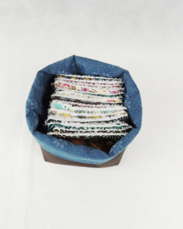 panier avec lingettes 10x12cm