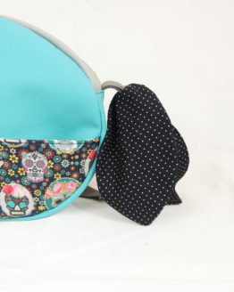 foulard noir à pois
