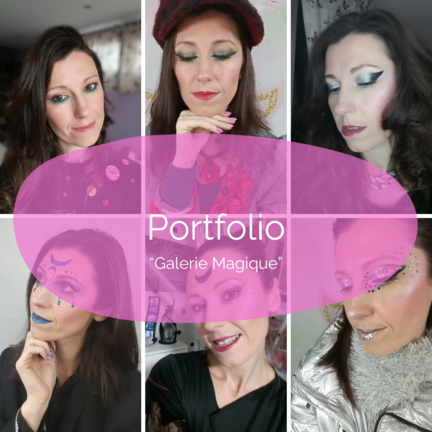 bouton pour se diriger vers le portfolio maquillage